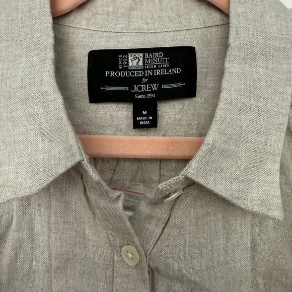 New J. Crew Light Beige Irish Linen Sleeveless Blouse - Picture 6 of 6